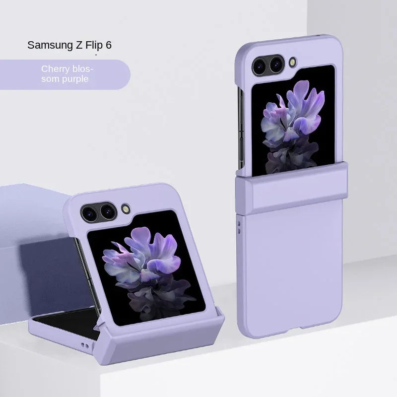Slim Hard Shell Flip Case – Skin Feel Shockproof Cover with Hinge Protection for Samsung Galaxy Z Flip 3–7