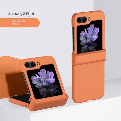 Slim Hard Shell Flip Case – Skin Feel Shockproof Cover with Hinge Protection for Samsung Galaxy Z Flip 3–7
