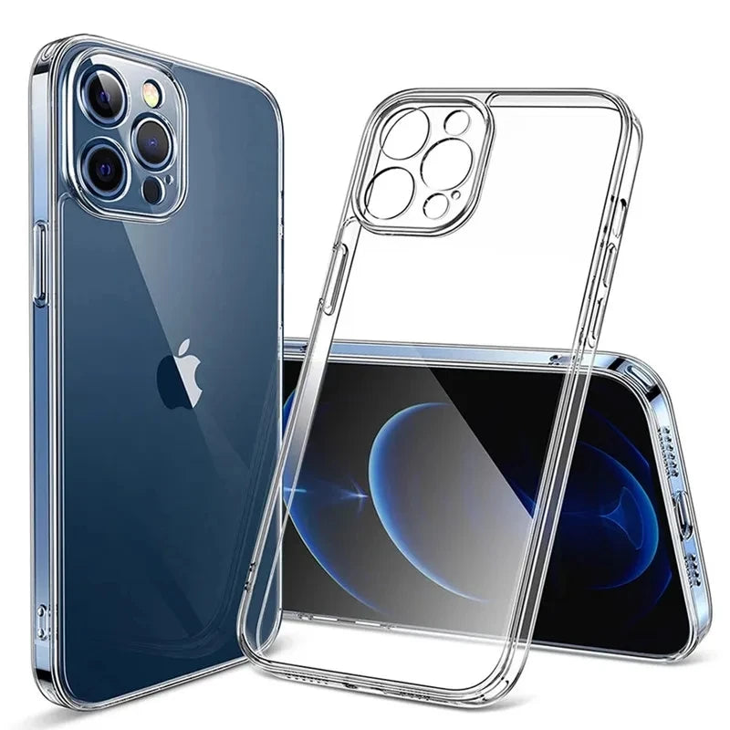 Ultra Thin Clear iPhone Case – Soft TPU Transparent Back Cover for iPhone 11–16 Series, Mini, Plus, Pro, Pro Max