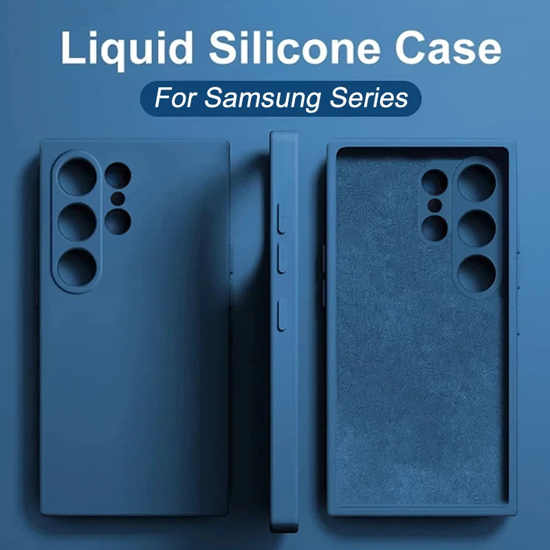 Upgraded Liquid Silicone Case – Soft Shockproof Cover for Samsung Galaxy S24/S23/S22/S21/S20 Ultra, A34/A54 5G