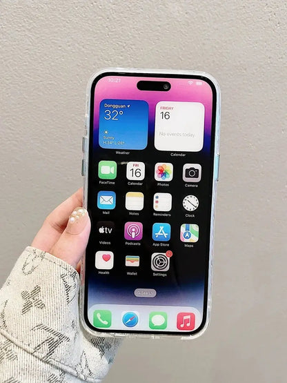 🌷Luxury Flower Glitter iPhone Case🌺 – Laser Diamond Shockproof Cover with Lens Protection for iPhone 11–17, Pro Max, Plus, and Air