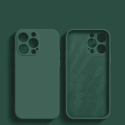 Liquid Silicone iPhone Case – Soft Shockproof Back Cover with Camera Protection for iPhone 11–15 Series, Pro Max & Plus