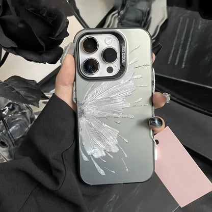 Colorful Hollow Butterfly iPhone Case – Shockproof Bumper Back Cover for iPhone 11–16 Series, Pro Max