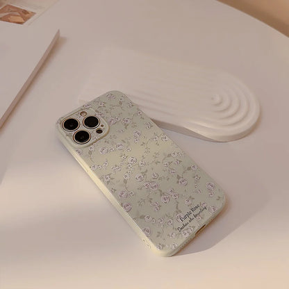 🌸Vintage Floral iPhone Case🌺 – Cute Rose Shockproof Cover for iPhone 11–16, Pro Max & Plus, Stylish and Durable
