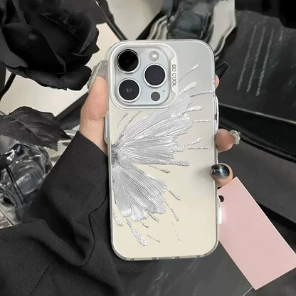 Colorful Hollow Butterfly iPhone Case – Shockproof Bumper Back Cover for iPhone 11–16 Series, Pro Max