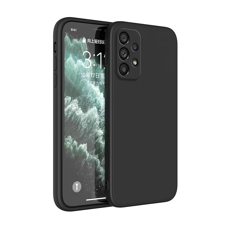Original Silicone Samsung Case – Soft Shockproof Cover with Camera Protection for Galaxy A32–A54 5G & More