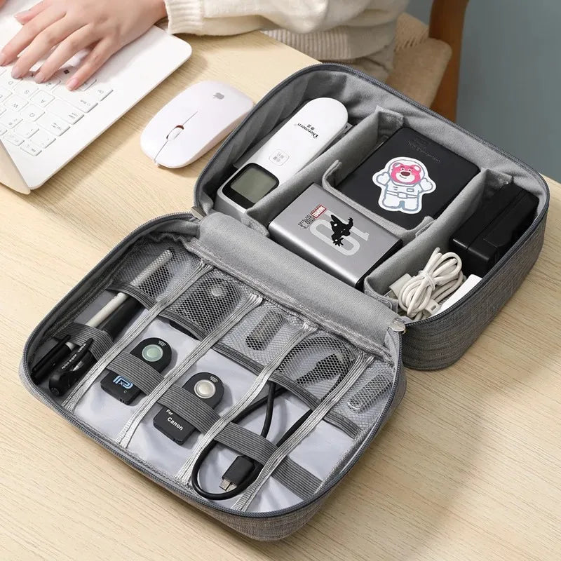 Waterproof Cable Organizer Bag – Travel Storage for Cables, Chargers & Gadgets