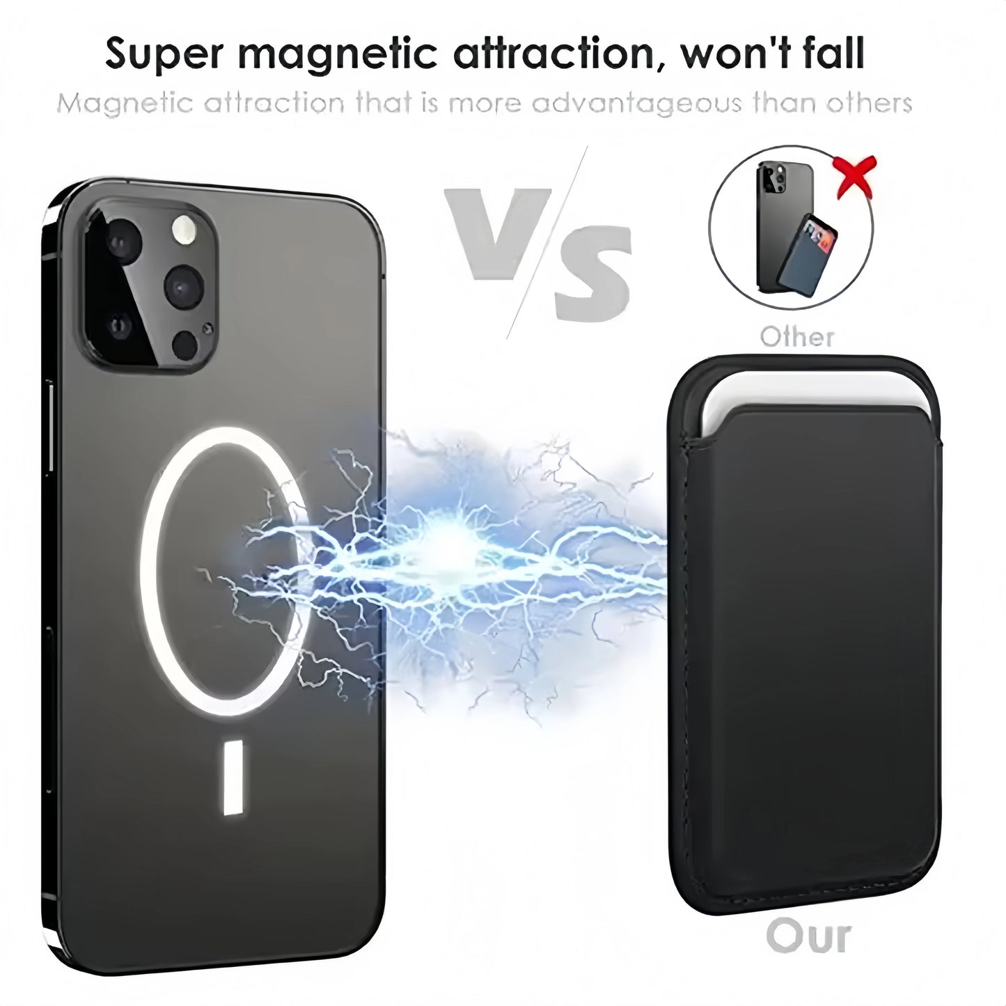 Leather Wallet Case Holder For Magsafe iPhone 16 Pro Max Magnetic Wallet Leather Compatible For iPhone 15 14 13 12  Accessories