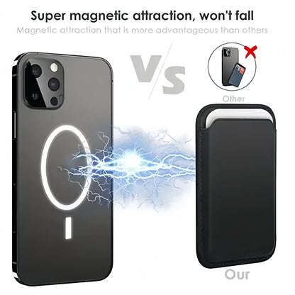 Leather Wallet Case Holder For Magsafe iPhone 16 Pro Max Magnetic Wallet Leather Compatible For iPhone 15 14 13 12  Accessories