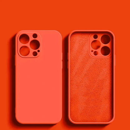 Liquid Silicone iPhone Case – Soft Shockproof Back Cover with Camera Protection for iPhone 11–15 Series, Pro Max & Plus