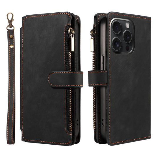 Leather Wallet Flip Case for Samsung – Purse-Style Zipper Cover with Multi Card Slots for Galaxy S23 Ultra & S24 Ultra