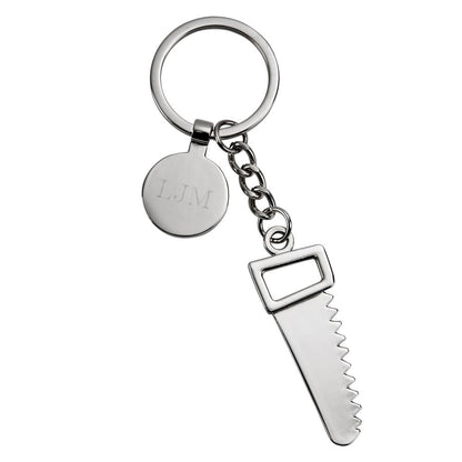 Saw Keychain with Engraving Tag, 4.75"-2