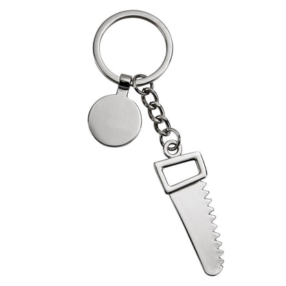 Saw Keychain with Engraving Tag, 4.75"-3