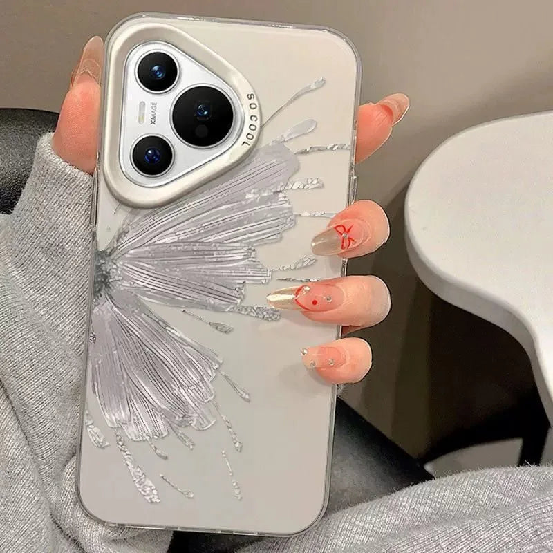 Colorful Hollow Butterfly iPhone Case – Shockproof Bumper Back Cover for iPhone 11–16 Series, Pro Max
