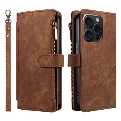 Leather Wallet Flip Case for Samsung – Purse-Style Zipper Cover with Multi Card Slots for Galaxy S23 Ultra & S24 Ultra