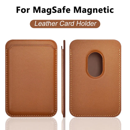 MagSafe Leather Wallet Phone Case – Magnetic Card Holder Cover for iPhone 12–14