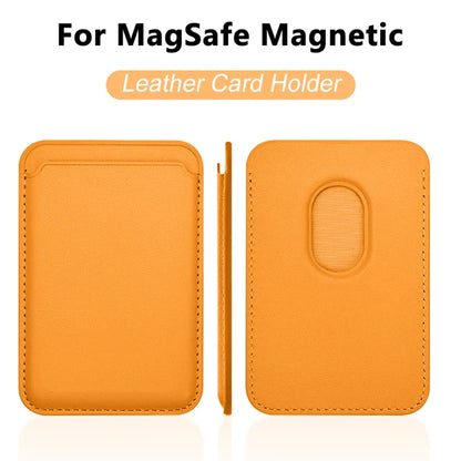 MagSafe Leather Wallet Phone Case – Magnetic Card Holder Cover for iPhone 12–14