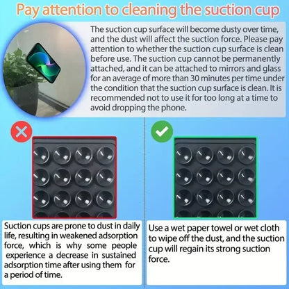 Silicone Suction Cup Phone Stand – Anti-Slip Wall & Desk Mount Sticker