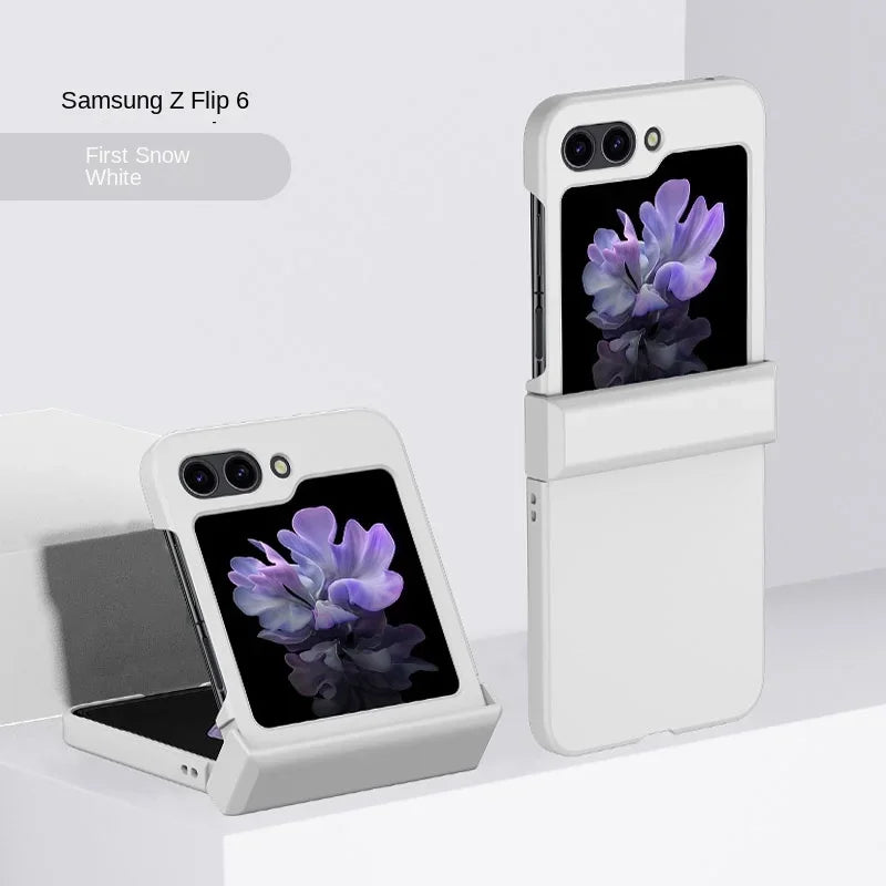 Slim Hard Shell Flip Case – Skin Feel Shockproof Cover with Hinge Protection for Samsung Galaxy Z Flip 3–7