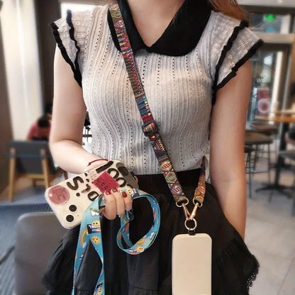Retro Crossbody Phone Strap – Adjustable Anti-Lost Lanyard for iPhone & Android