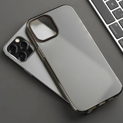 Translucent Matte iPhone Case – Soft TPU Shockproof Back Cover for iPhone 11–17 Series, Mini, Plus, Pro Max, Air