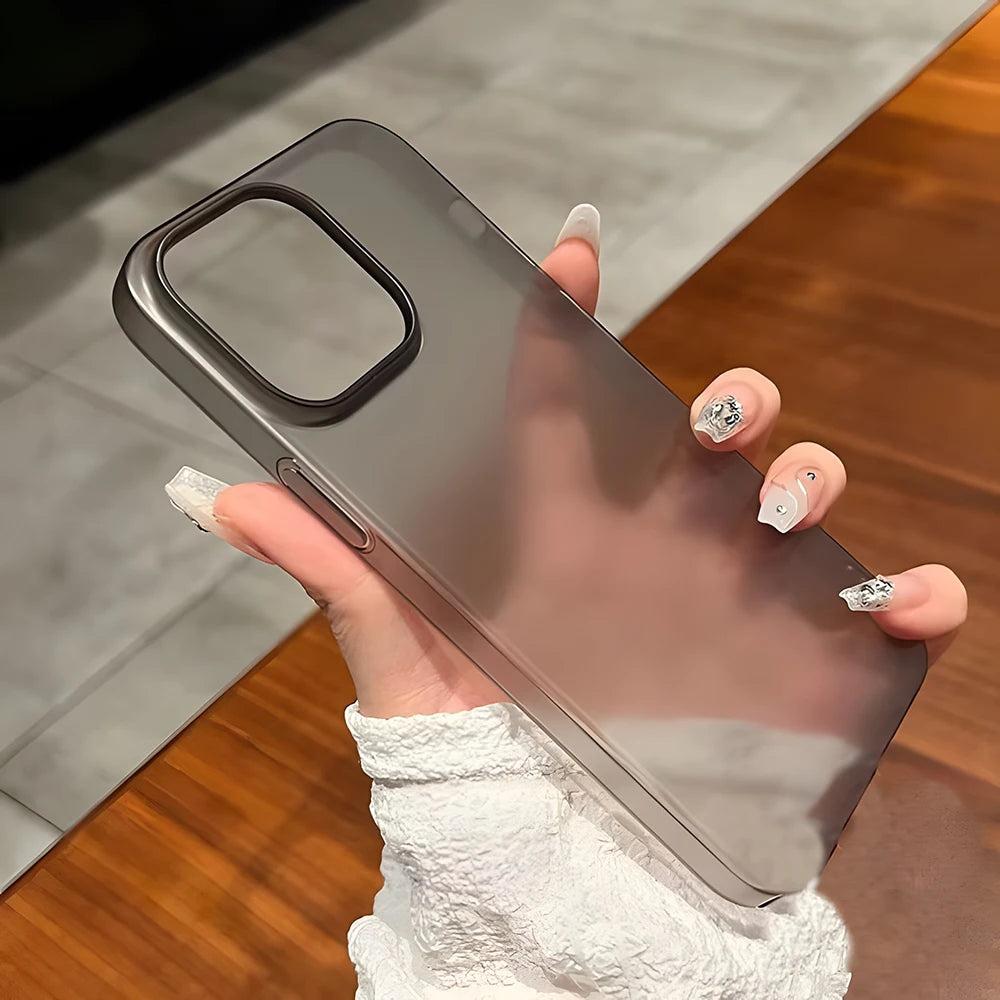 Translucent Matte iPhone Case – Soft TPU Shockproof Back Cover for iPhone 11–17 Series, Mini, Plus, Pro Max, Air