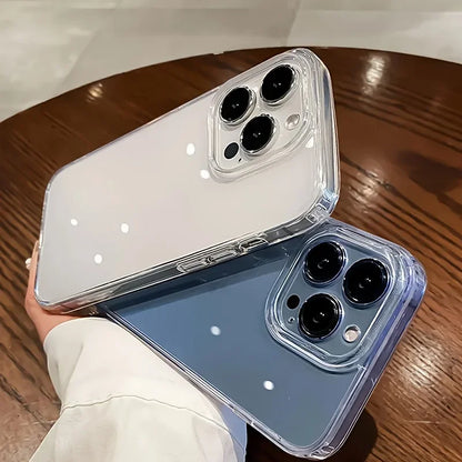 Ultra Thin Clear iPhone Case – Transparent Acrylic Shockproof Back Cover for iPhone 11–17 Series, Plus, Pro Max