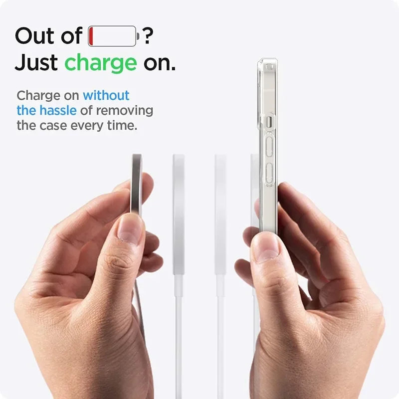 Original Magnetic iPhone Case – Transparent MagSafe-Compatible Wireless Charging Back Cover for iPhone 11–17 Series, Plus, Pro Max