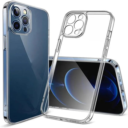 Ultra Thin Clear iPhone Case – Soft TPU Transparent Back Cover for iPhone 11–16 Series, Mini, Plus, Pro, Pro Max