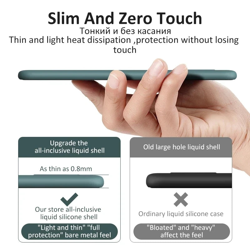 Upgraded Liquid Silicone Case – Soft Shockproof Cover for Samsung Galaxy S24/S23/S22/S21/S20 Ultra, A34/A54 5G