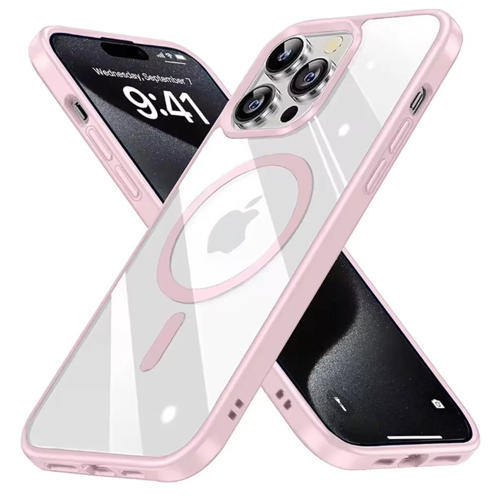 Luxury Macaron iPhone Case – MagSafe Magnetic Wireless Charger Cover for iPhone 11–16, Mini, Plus, Pro & Pro Max