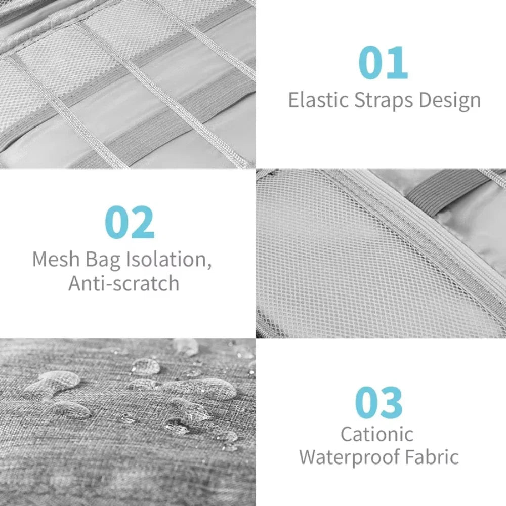 NNBILI Cable Storage Bags System Kit Case USB Charger Data phone Earphone Wire Pen Power Bank Digital Gadget Devices