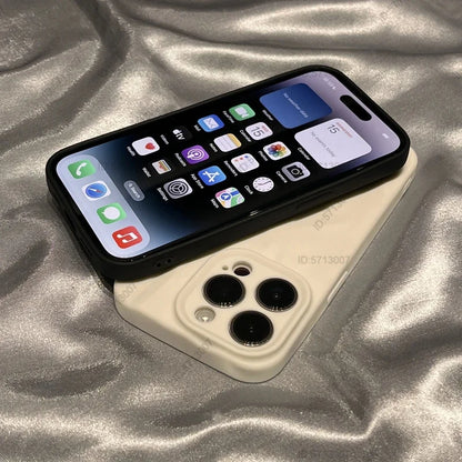 Fashion Silicone Folded Wrinkle iPhone Case – Soft Shockproof Bumper Cover for iPhone 11–15 Series, Pro Max