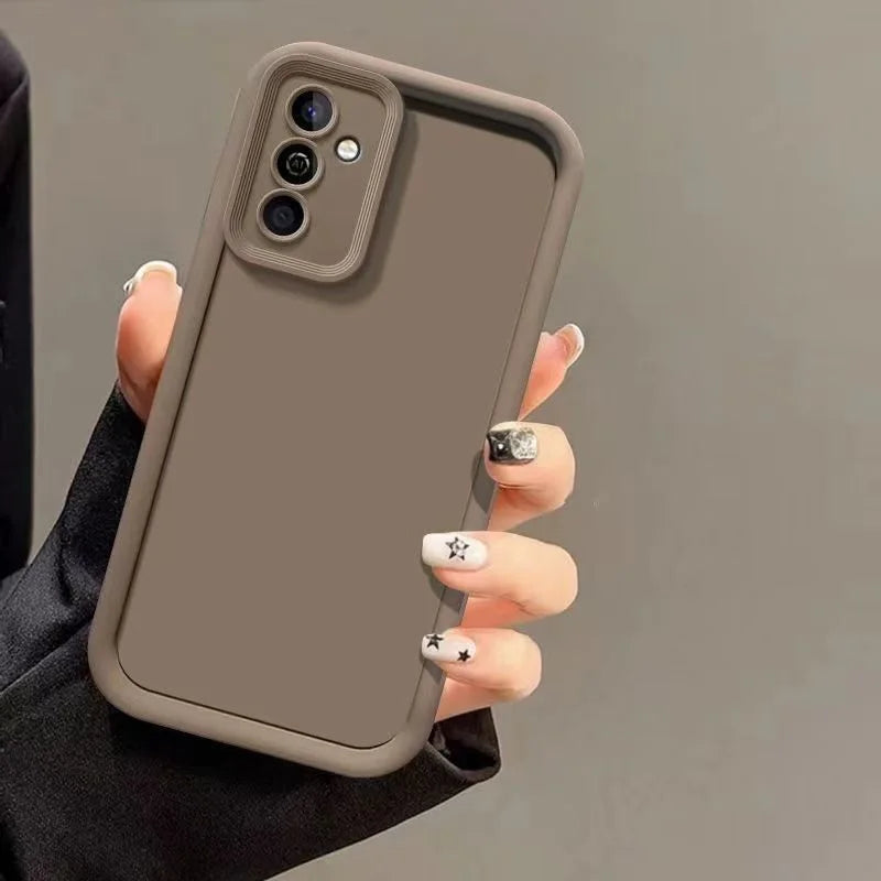 Candy Color Samsung Case – Shockproof Soft Cover for Galaxy S25/S24/S23/S22 Ultra/Plus, S21 FE, A14–A54 5G