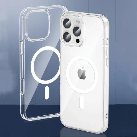 Original Magnetic iPhone Case – Transparent MagSafe-Compatible Wireless Charging Back Cover for iPhone 11–17 Series, Plus, Pro Max