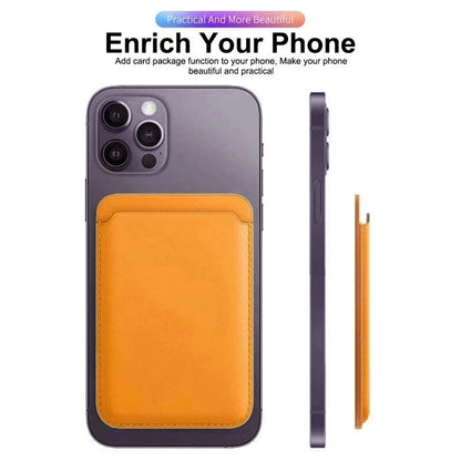MagSafe Leather Wallet Phone Case – Magnetic Card Holder Cover for iPhone 12–14