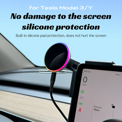 Tesla Model 3/Y Highland 2025 Phone Mount – 15W MagSafe Wireless Charger Holder