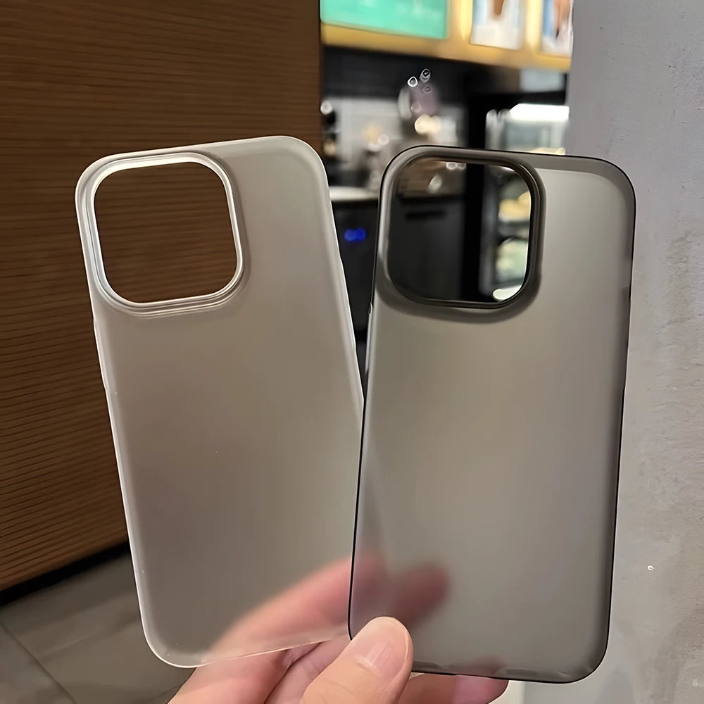 Translucent Matte iPhone Case – Soft TPU Shockproof Back Cover for iPhone 11–17 Series, Mini, Plus, Pro Max, Air