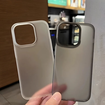 Translucent Matte iPhone Case – Soft TPU Shockproof Back Cover for iPhone 11–17 Series, Mini, Plus, Pro Max, Air