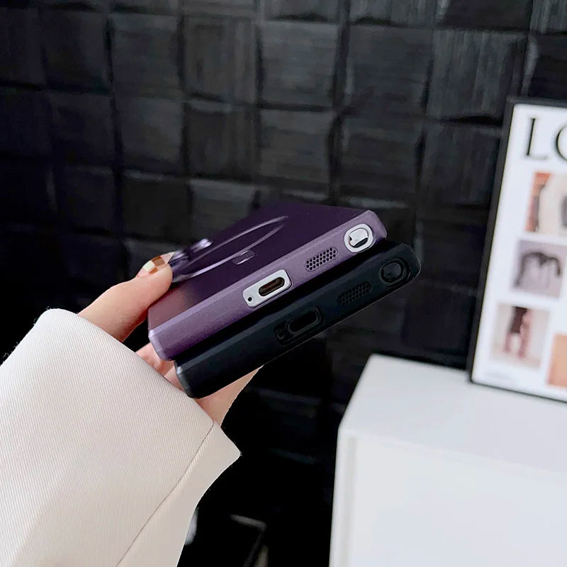 Premium Magnetic Samsung Case – TPU Soft Cover with Wireless Charging for S25/S24/S23/S22/S21/S20 & Note Series