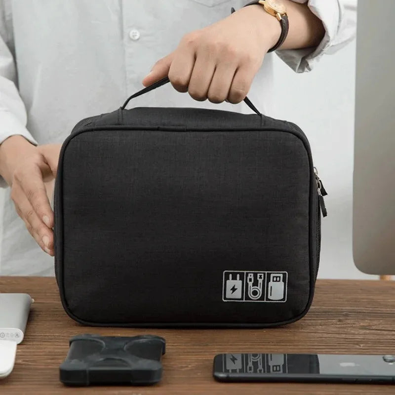 Waterproof Cable Organizer Bag – Travel Storage for Cables, Chargers & Gadgets