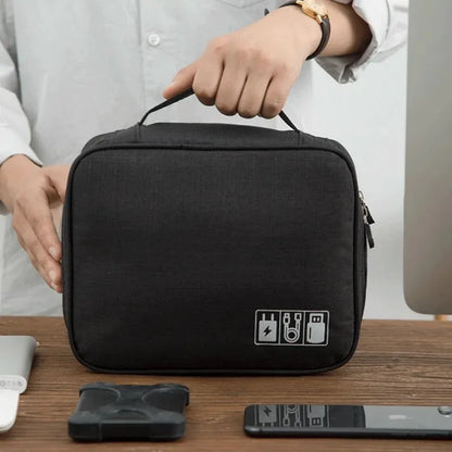 Waterproof Cable Organizer Bag – Travel Storage for Cables, Chargers & Gadgets