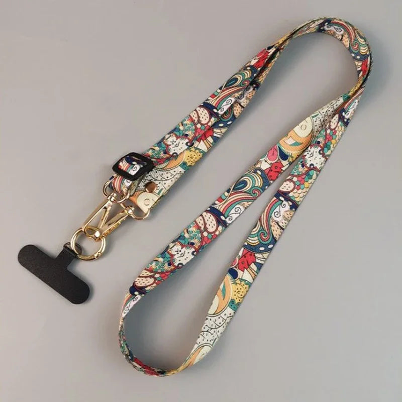 Retro Crossbody Phone Strap – Adjustable Anti-Lost Lanyard for iPhone & Android