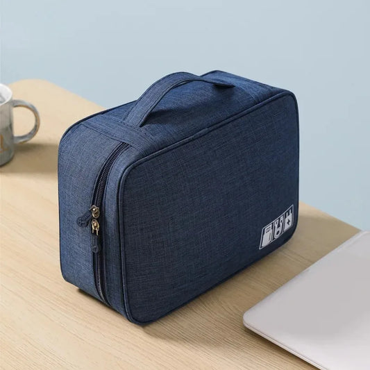 Waterproof Cable Organizer Bag – Travel Storage for Cables, Chargers & Gadgets