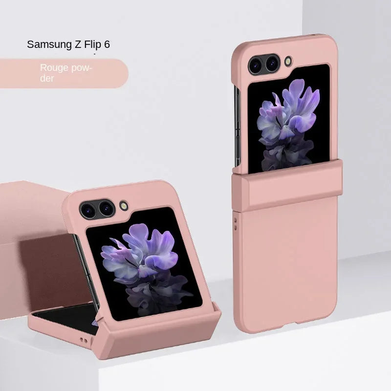 Slim Hard Shell Flip Case – Skin Feel Shockproof Cover with Hinge Protection for Samsung Galaxy Z Flip 3–7