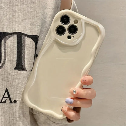 3D Wave Cute Samsung Case – Casual Shockproof Cover for Galaxy S21–S25 Ultra, S24 FE, A25–A56 Series