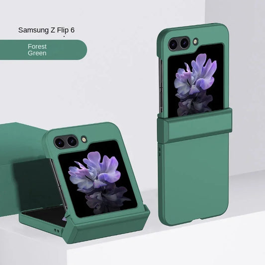 Slim Hard Shell Flip Case – Skin Feel Shockproof Cover with Hinge Protection for Samsung Galaxy Z Flip 3–7