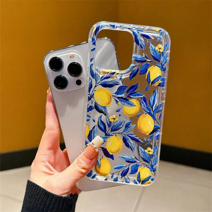 🚢Summer Lemon iPhone Case🍋 – Fresh Fruit TPU Soft Cover with Air Cushion Shockproof Protection for iPhone 11–17 Series