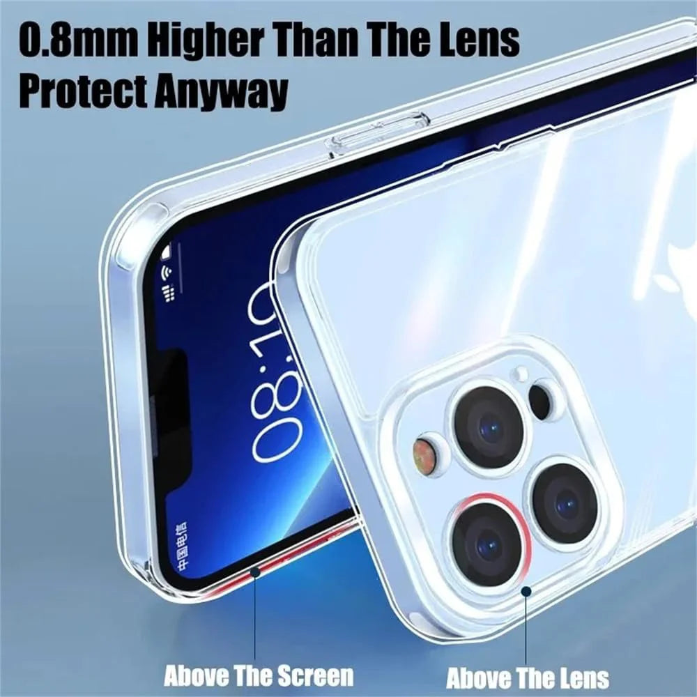 Ultra Thin Clear iPhone Case – Soft TPU Transparent Back Cover for iPhone 11–16 Series, Mini, Plus, Pro, Pro Max