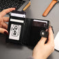 Glenrock Black Leather Pop-up Cardholder Wallet-0